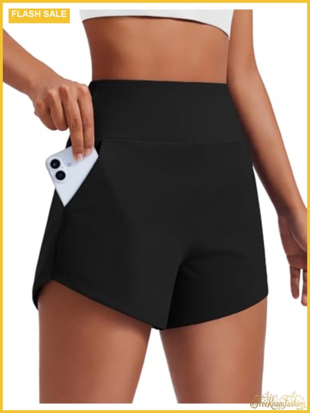 Women's 3.5" Inseam Running Shorts 75% Nylon 25% Spandex High Waisted with